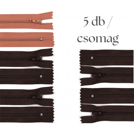 Cipzár csomag 20 cm 5 db vegyes IV.