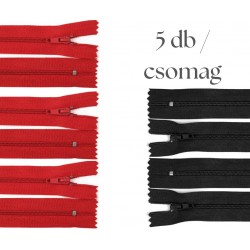 Cipzár csomag 25 cm 5 db vegyes IV.