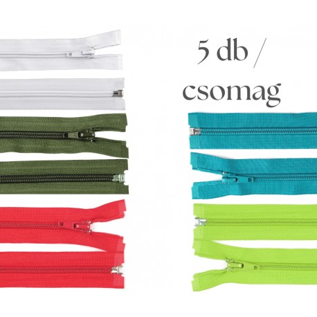 Cipzár csomag 30 cm 5 db vegyes I.