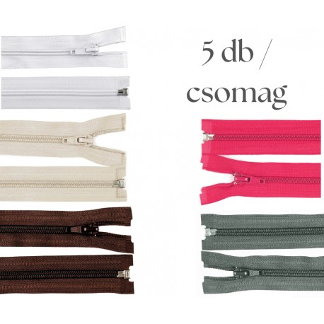 Cipzár csomag 30 cm 5 db vegyes II.