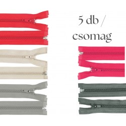 Cipzár csomag 30 cm 5 db vegyes III.