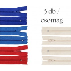 Cipzár csomag 30 cm 5 db vegyes IV.