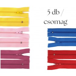 Cipzár csomag 40 cm 5 db vegyes III.