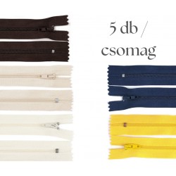Cipzár csomag 40 cm 5 db vegyes VI.