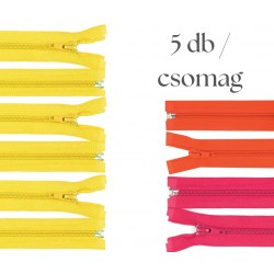 Cipzár csomag 40 cm 5 db vegyes I.