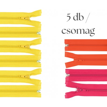 Cipzár csomag 40 cm 5 db vegyes I.