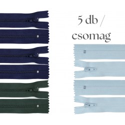 Cipzár csomag 45 cm 5 db vegyes II.