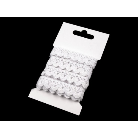 Pamut vert csipke 1,5 cm fehér 3 m/csomag