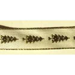 Karácsonyi szalag ekrü