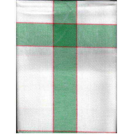 Terítő betétes 85x85 cm zöld kockás