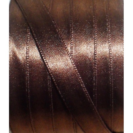 Szatén szalag 0,6 cm barna