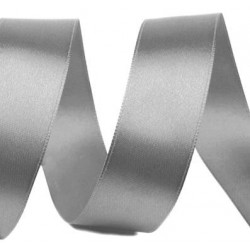 Szatén szalag 2,5 cm szürke