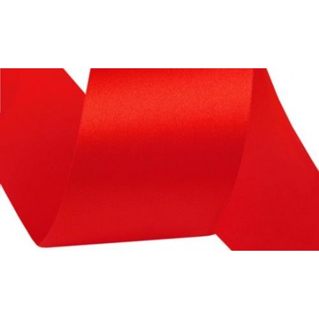 Szatén szalag 4 cm piros