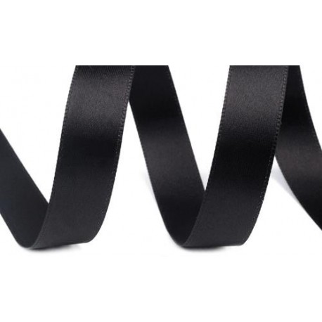 Szatén szalag 1,5 cm fekete