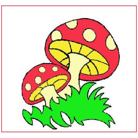 Gobelin 11x10 cm Sz:339 Gombák