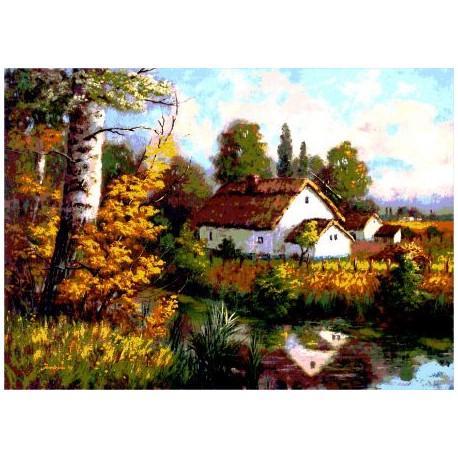 Gobelin 30x40 cm Sz:209 T Tanya ősszel