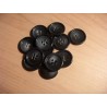 Gomb 2 cm fekete/szürke