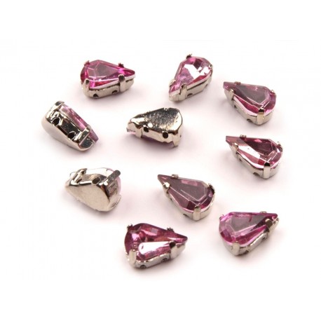 Varrható strasszkő 0,6x1 cm rózsaszín