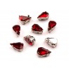 Varrható strasszkő 0,6x1 cm piros