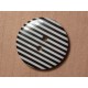 Dekorgomb 2 cm fekete csíkos