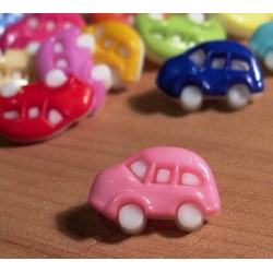 Babagomb 1,6x1 cm rózsaszín autó