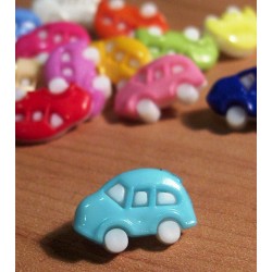 Babagomb 1,6x1 cm világoskék autó