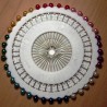 Színesfejű gombostű leveles 32 mm