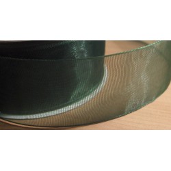 Organza szalag 3 cm sötétzöld