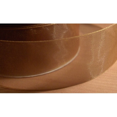 Organza szalag 3 cm aranybarna