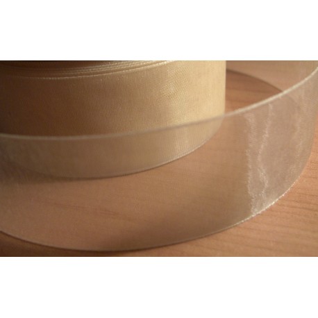 Organza szalag 3 cm krém