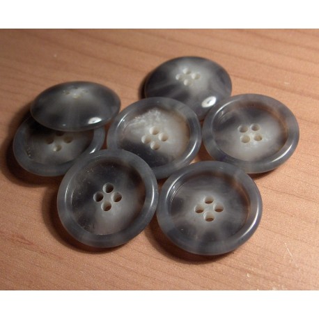 Gomb 2,7 cm szürke márványos