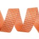 Kockás szalag 2,5 cm narancssárga