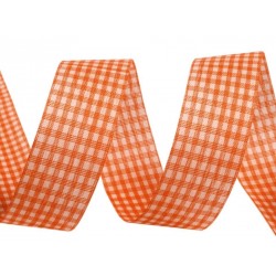 Kockás szalag 2,5 cm narancssárga