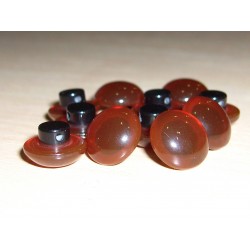 Mackószem varrható 1,2 cm barna