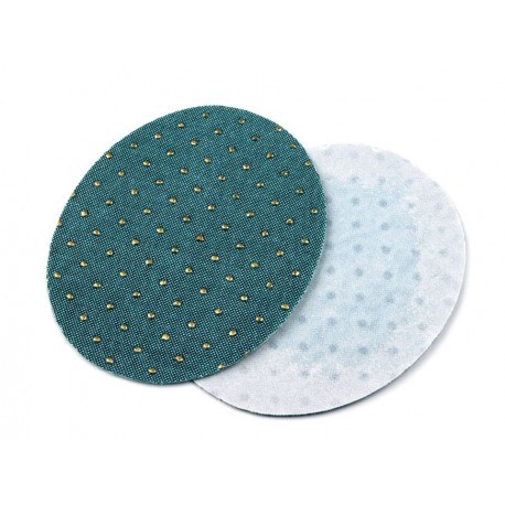 Vasalható ovális farmerfolt pöttyös zöld