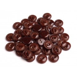 Gomb 1,6 cm barna