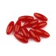 Műanyag gyöngy 1,3x3,2 cm piros 10 db