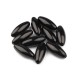 Műanyag gyöngy 1,3x3,2 cm fekete 10 db