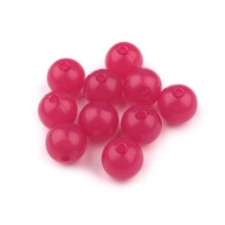 Műanyag gyöngy 1,2 cm ciklámen 20 db