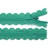 Cipzár csipke spirál rejtett 18 cm zöld