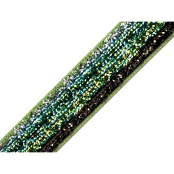 Bársonyszalag lurexszel 1,3 cm zöld