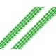 Kockás szalag 1,2 cm zöld