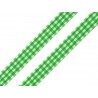 Kockás szalag 1,2 cm zöld