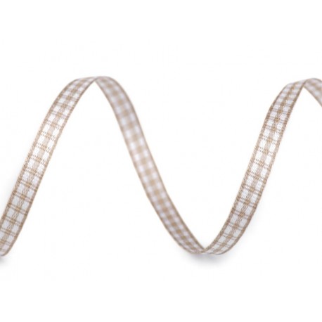 Kockás szalag 10 m világosbarna