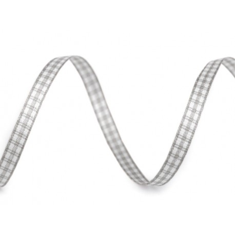 Kockás szalag 10 m szürke