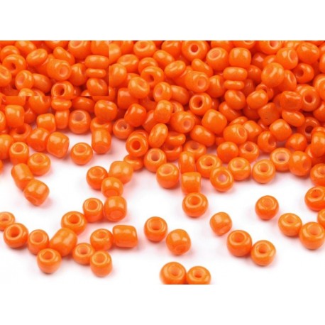 Üveg kásagyöngy 3 mm narancssárga 50 g