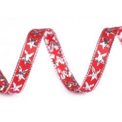 Karácsonyi szalag 1 cm piros