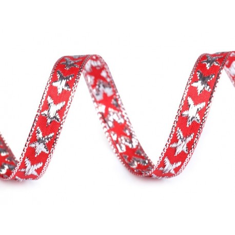 Karácsonyi szalag 1 cm piros