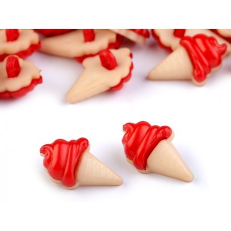 Babagomb 2 cm piros fagyi