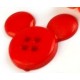 Babagomb 2 cm piros egérfej